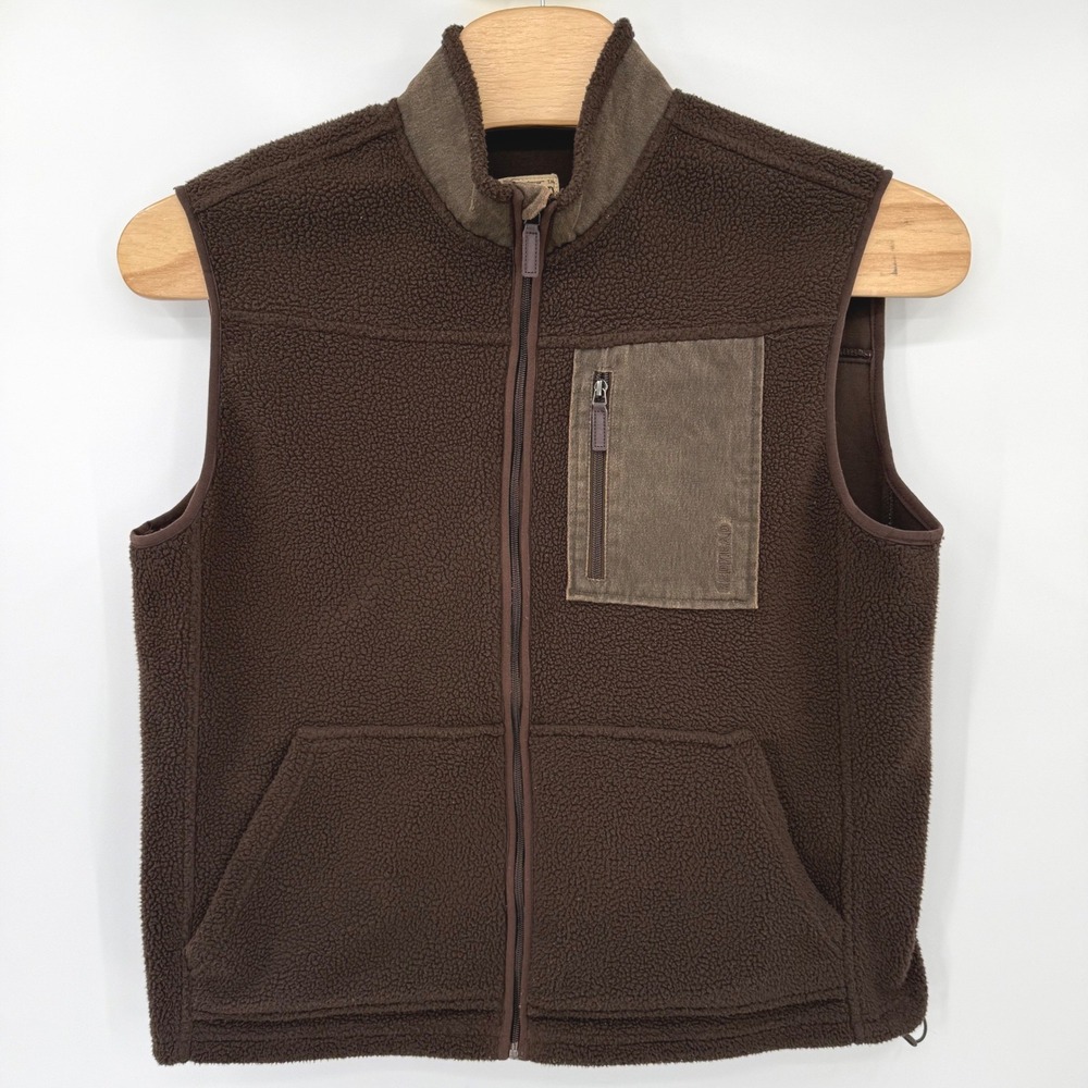 RedHead Fleece Vest Mens XL Brown‎ Full Zip Sherpa Outdoor 628RHF23-8095K Pocket
